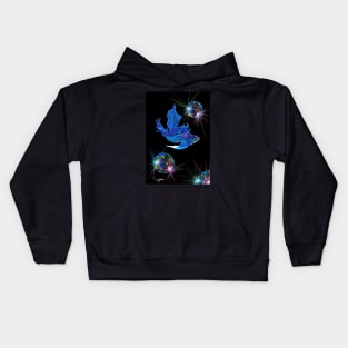 Siamese Fighting Fish and Colorful Shiny Bubbles Kids Hoodie